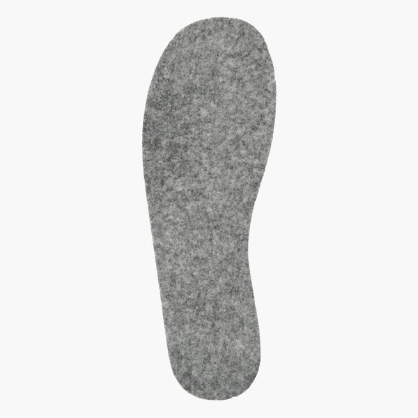 Lämmin huopapohjallinen.