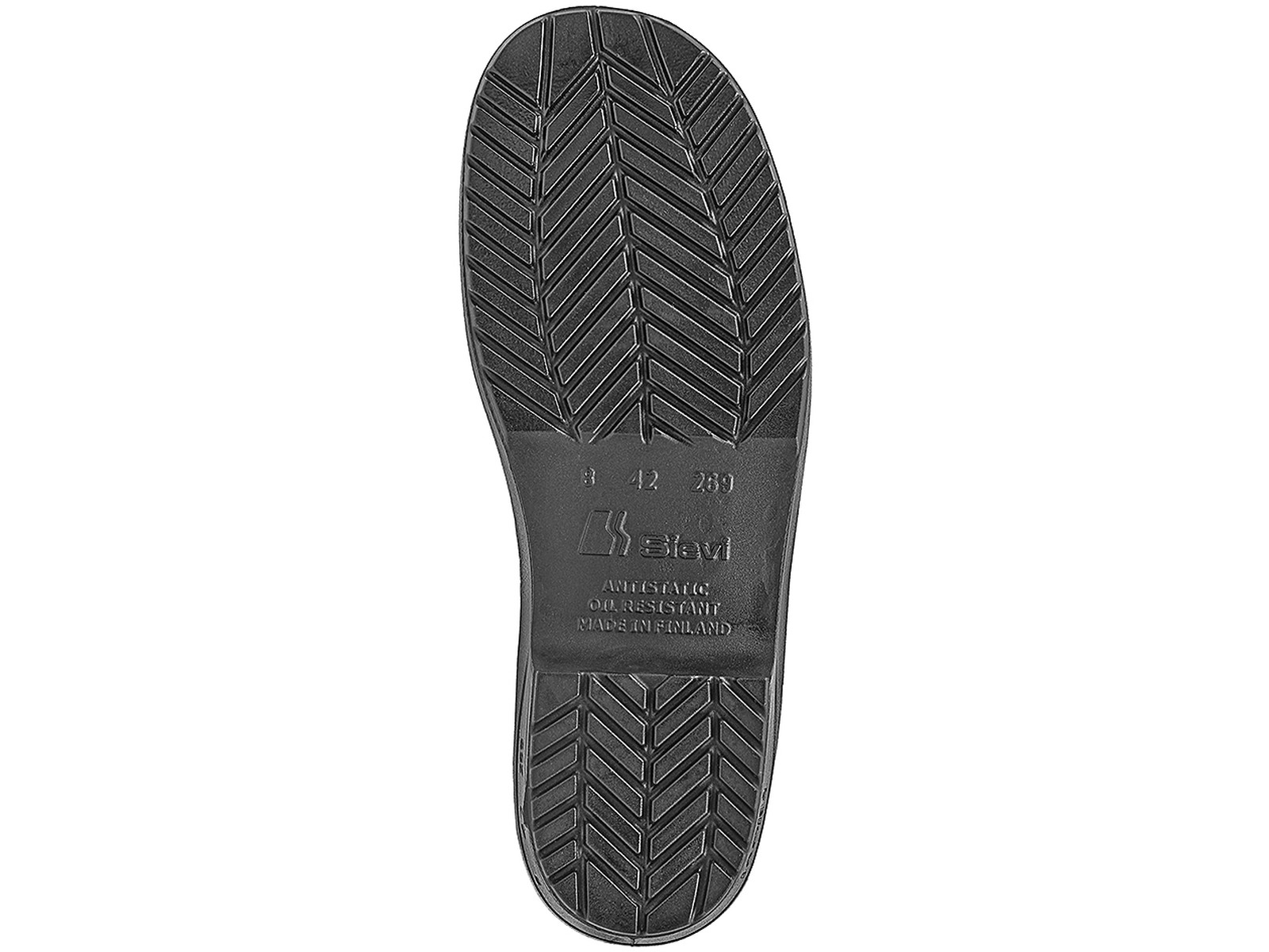 Liukastumista estävä kumipohja takaa turvallisen askeleen.