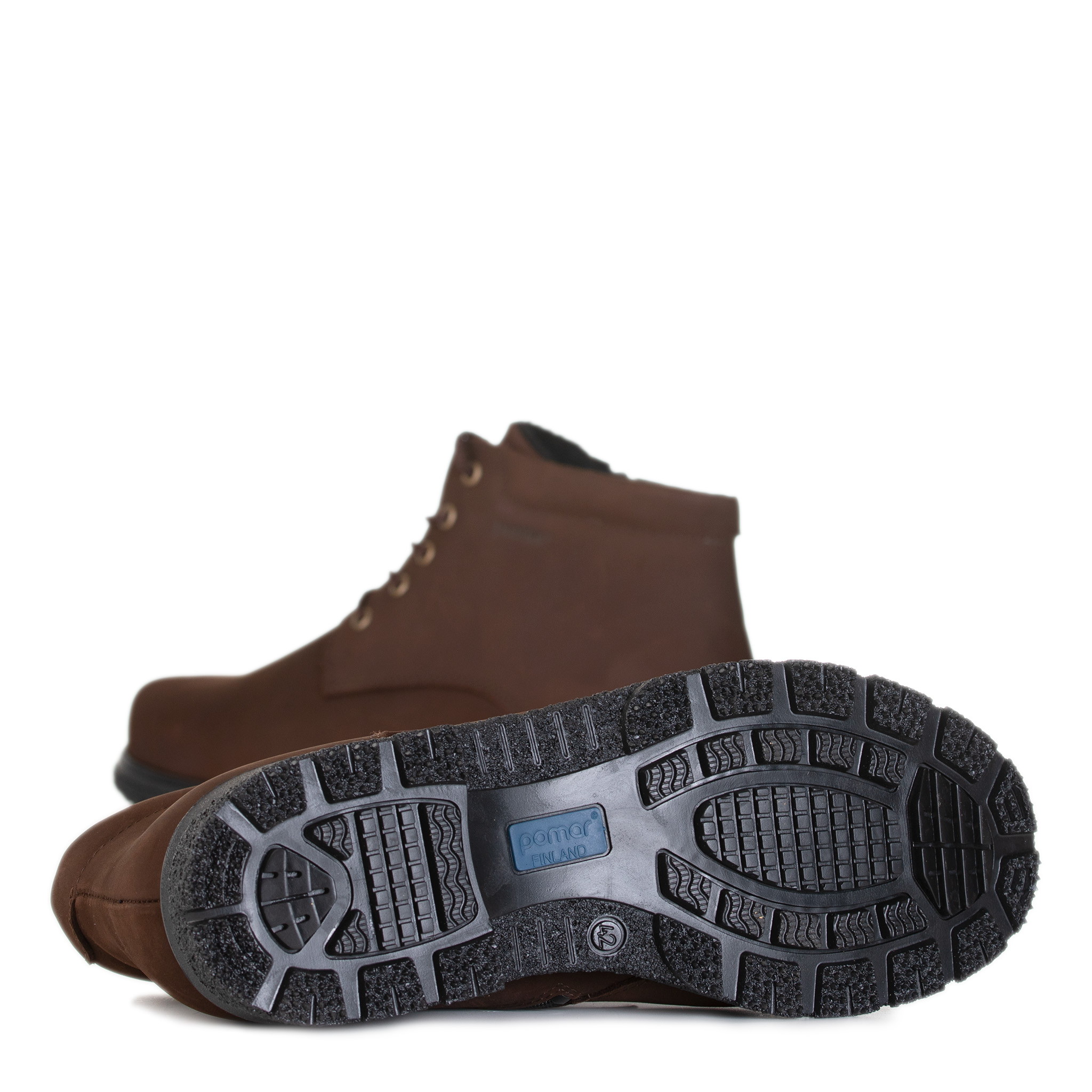 NIETOS XW miesten talvinilkkurin ruskea nupukkinahkainen pohja, jossa GRIP+ -teknologia