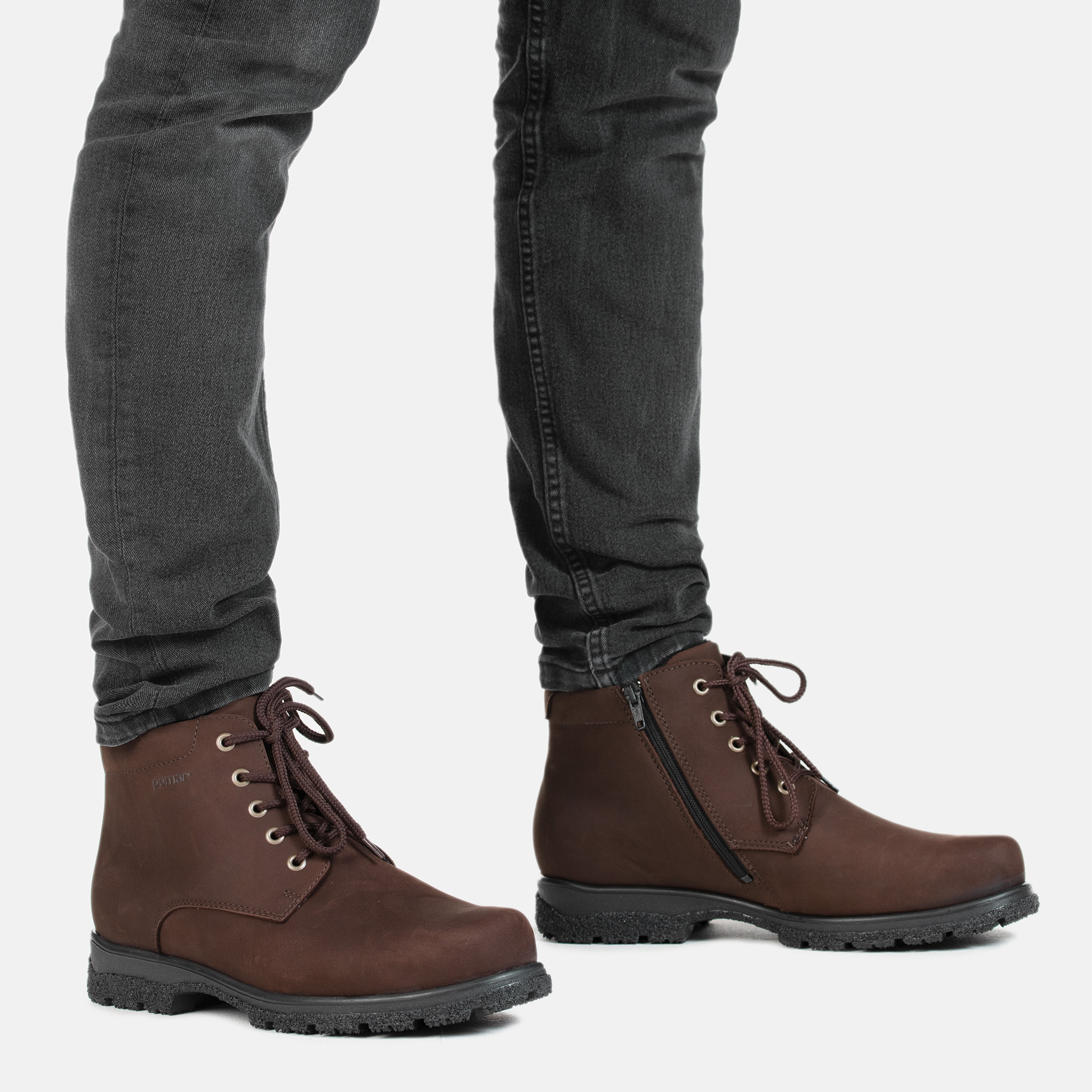 NIETOS XW Miesten Talvinilkkuri – Ruskea Nupukkinahkainen Leveälestinen Nilkkuri - Image 5