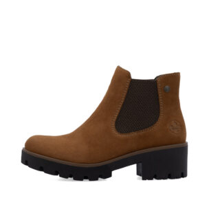 Rieker 79265-22 – Naisten ruskeat mokka-Chelsea-nilkkurit