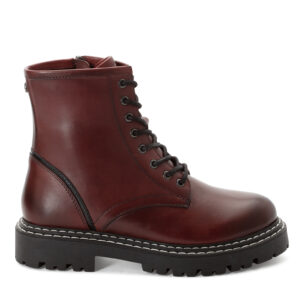 Marco Tozzi 2-26239-45 viininpunainen nahkainen maihari sivulta