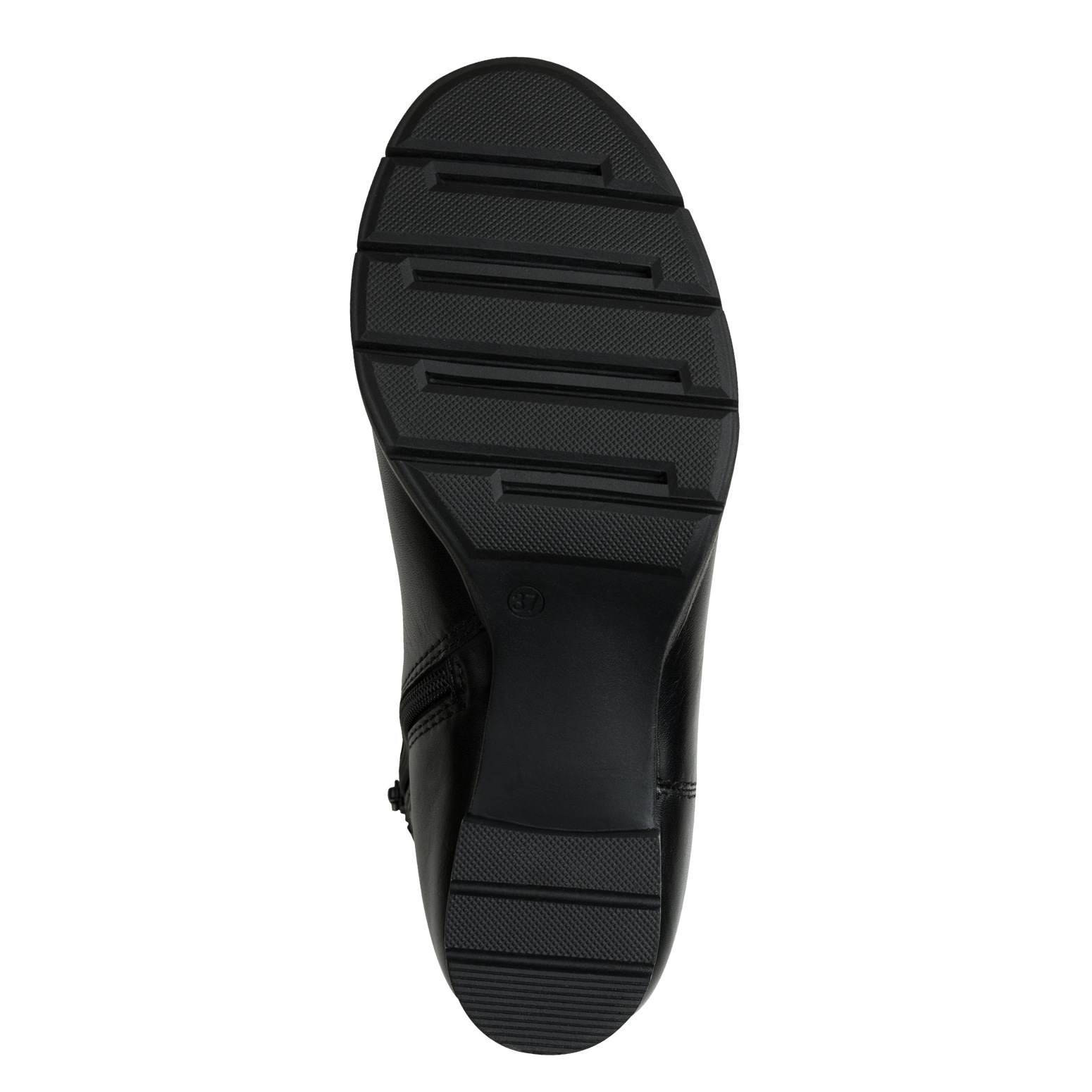 Jana 8-25730-45-001 mustat nilkkurit takaapäin, elegantti muotoilu.