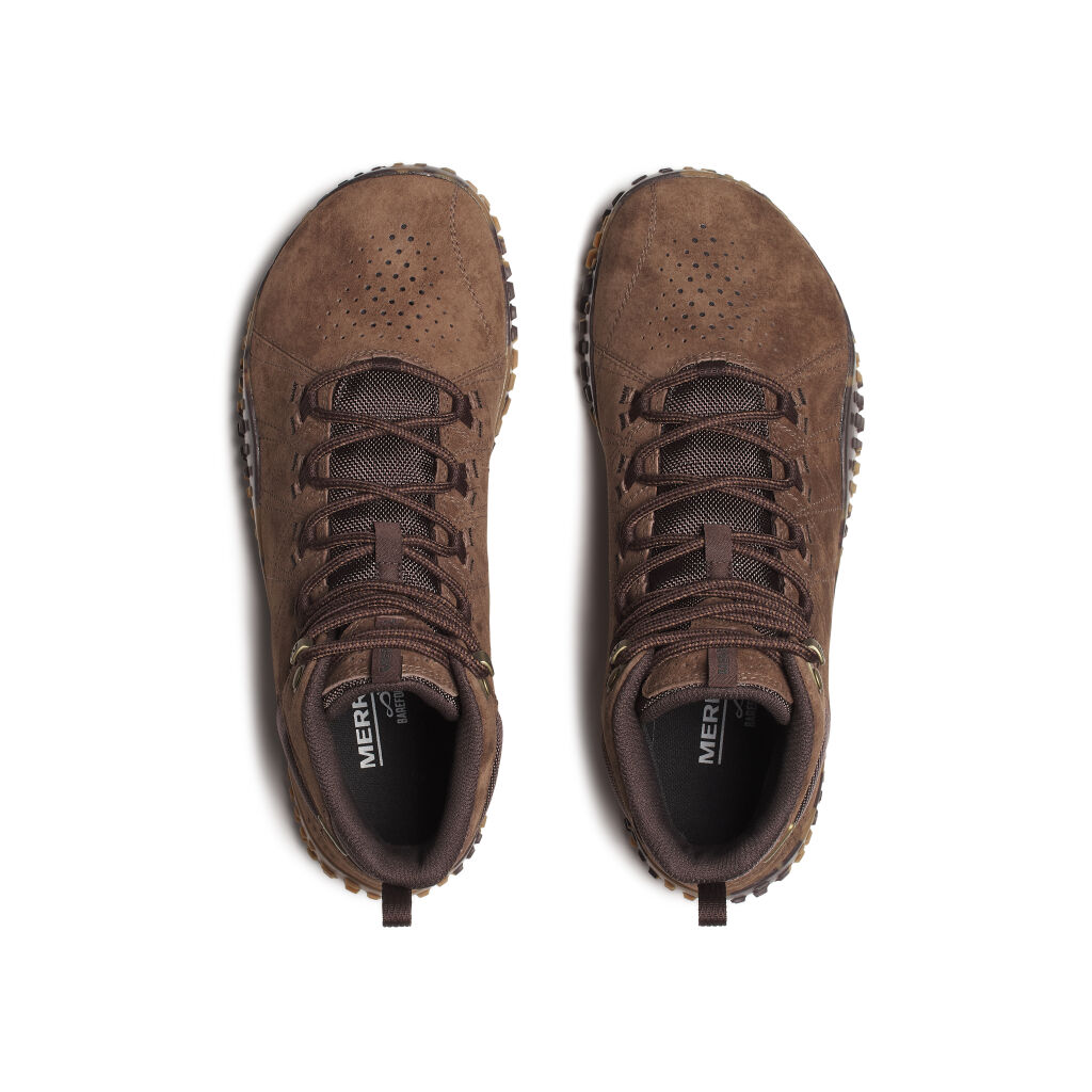 Merrell Wrapt Mid WP M ruskea miesten paljasjalkakenkä ylhäältä