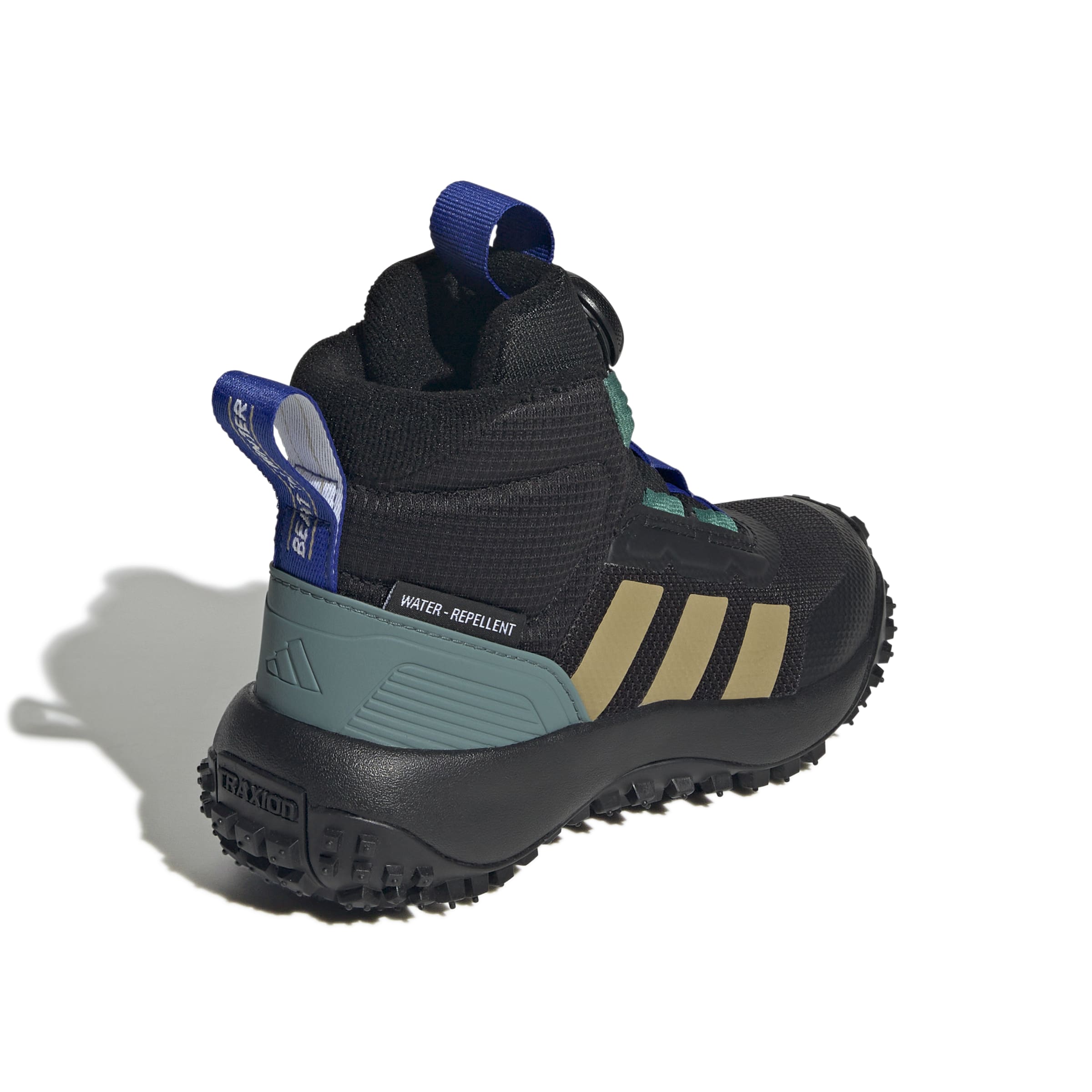 Adidas JR9269 BOA-Roller takaa, kestävä pohja ja vedenkestävä päällinen näkyvissä.