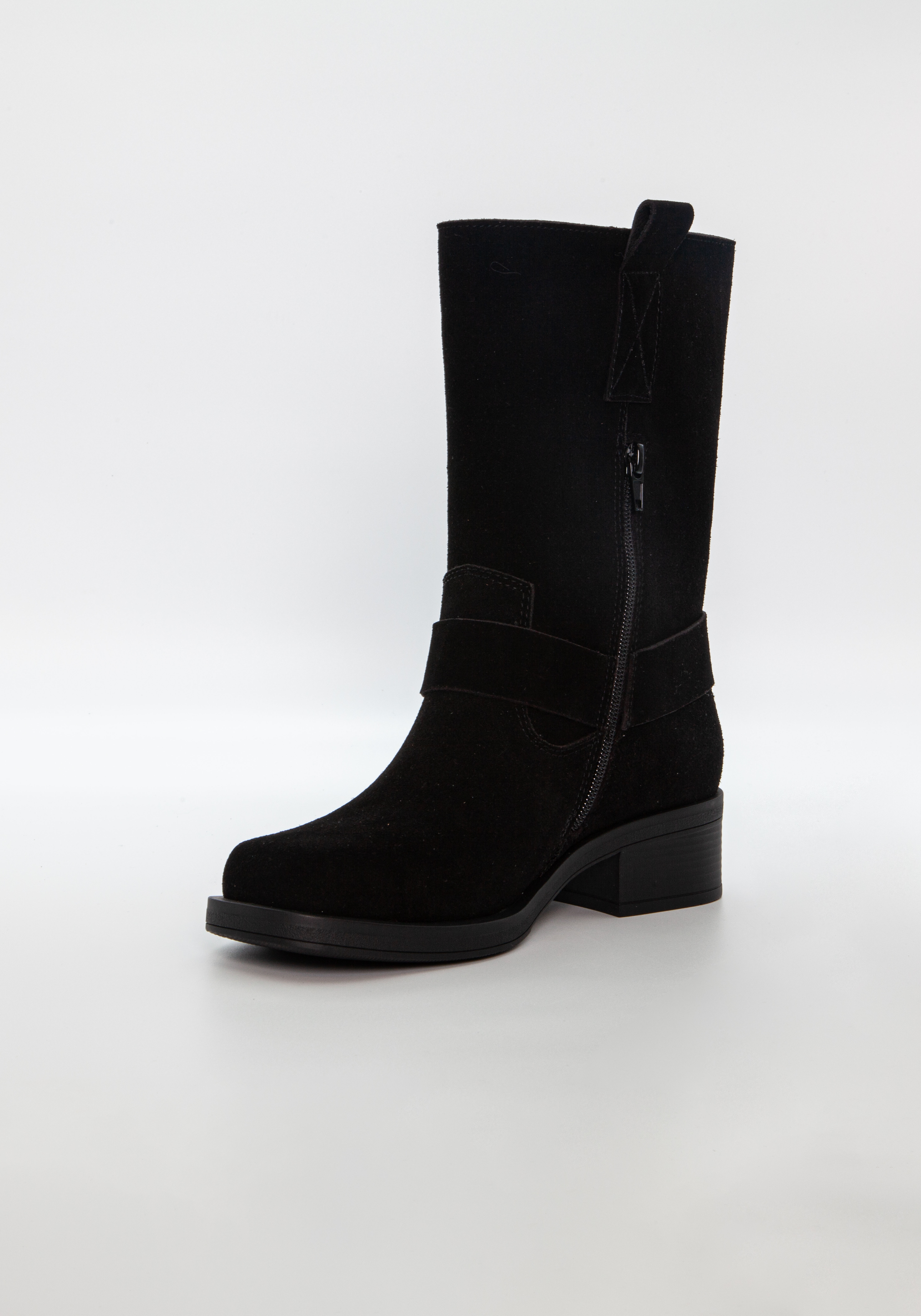 Duffy Rivoli Sette BLACK naisten nilkkurit edestä – vedenpitävä mokkanahka ja Frost Contact® -kitkapohja