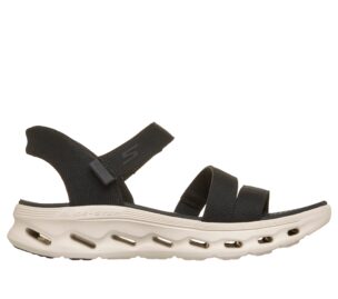 SKECHERS GLIDE-STEP SLIP-IN SANDAL BKW 141269BKW