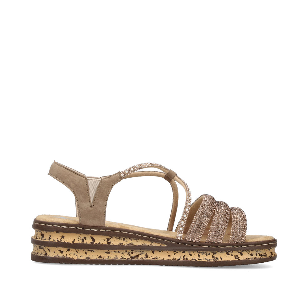 Rieker 62977 Naisten Sandaalit - Keilakorko ja nahkapäällinen - Image 3