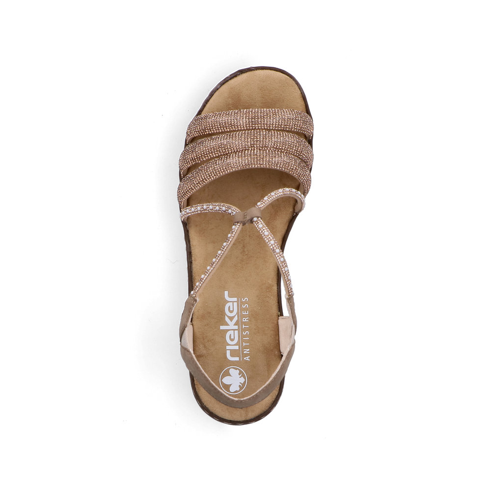 Rieker 62977 Naisten Sandaalit - Keilakorko ja nahkapäällinen - Image 5