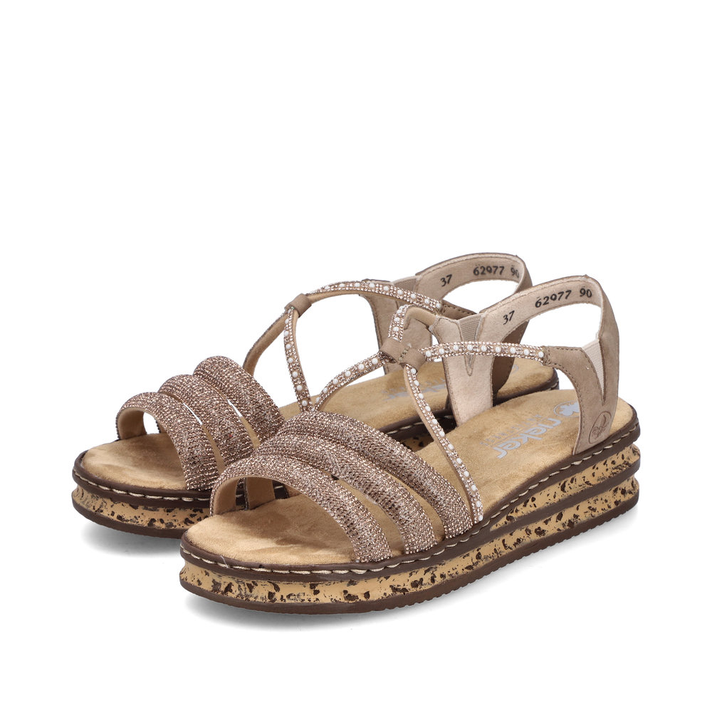 Rieker 62977 Naisten Sandaalit - Keilakorko ja nahkapäällinen - Image 8