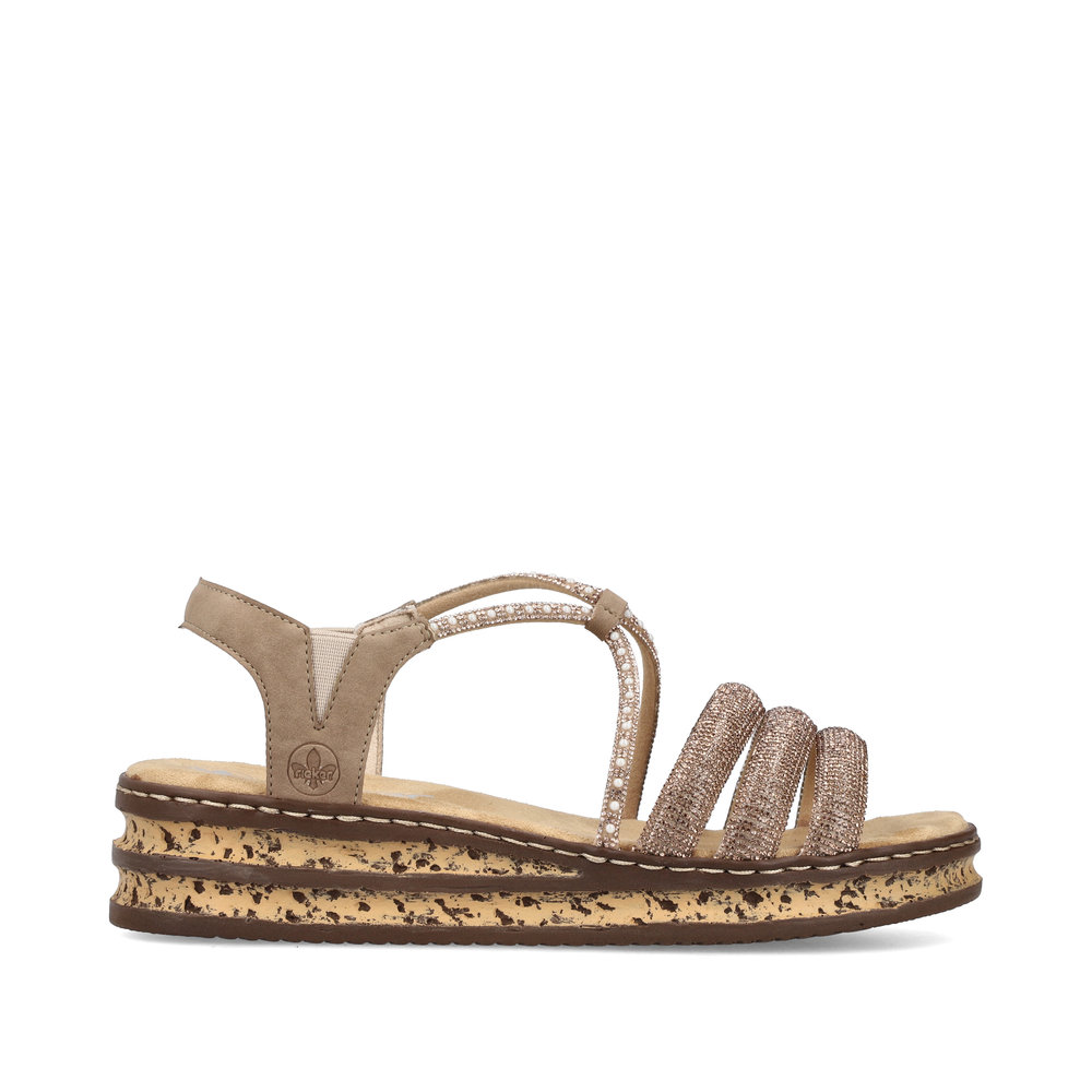 Rieker 62977 Naisten Sandaalit - Keilakorko ja nahkapäällinen - Image 14