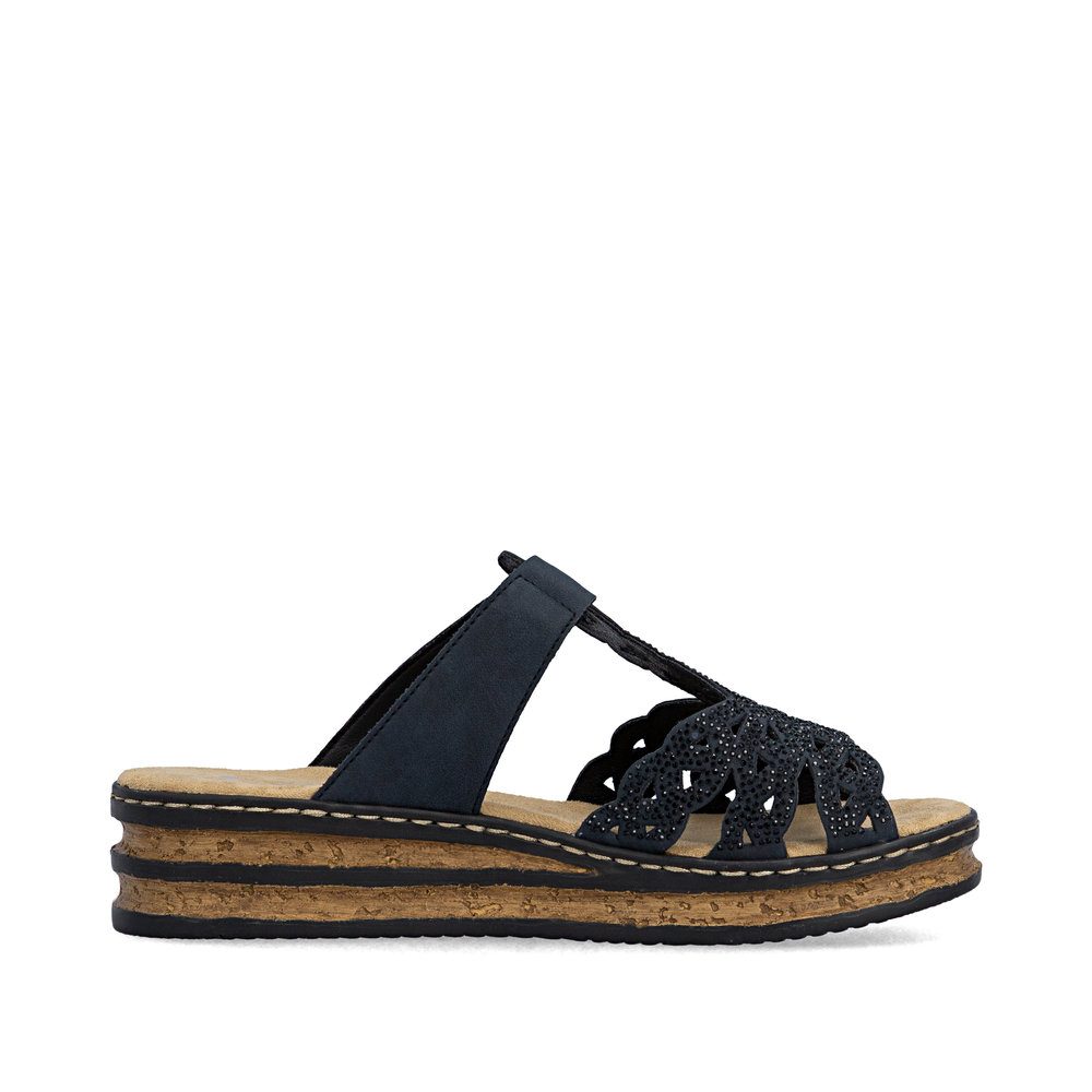 RIEKER SANDAL WEDGE BLING NAVY - Image 2