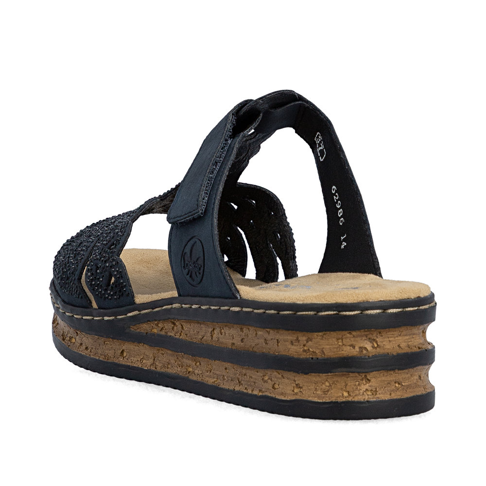 RIEKER SANDAL WEDGE BLING NAVY - Image 3