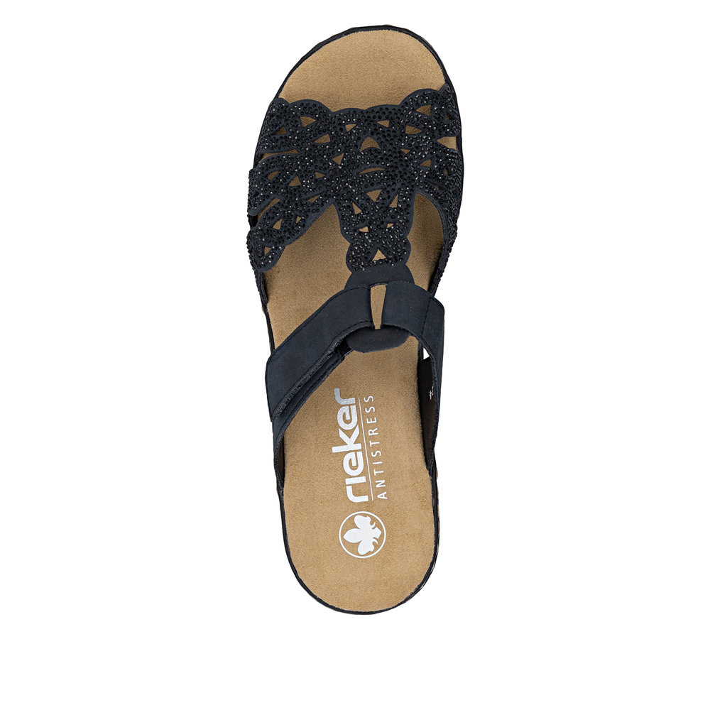 RIEKER SANDAL WEDGE BLING NAVY - Image 4