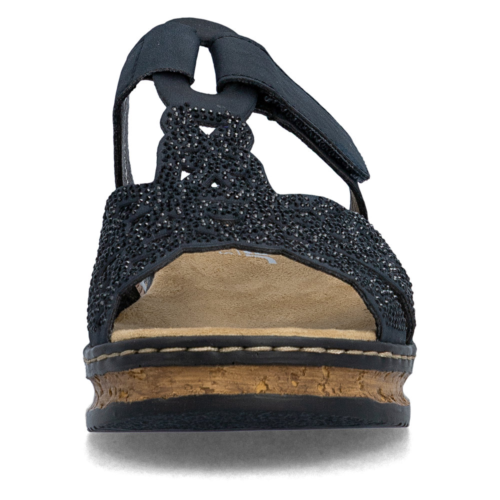 RIEKER SANDAL WEDGE BLING NAVY - Image 6