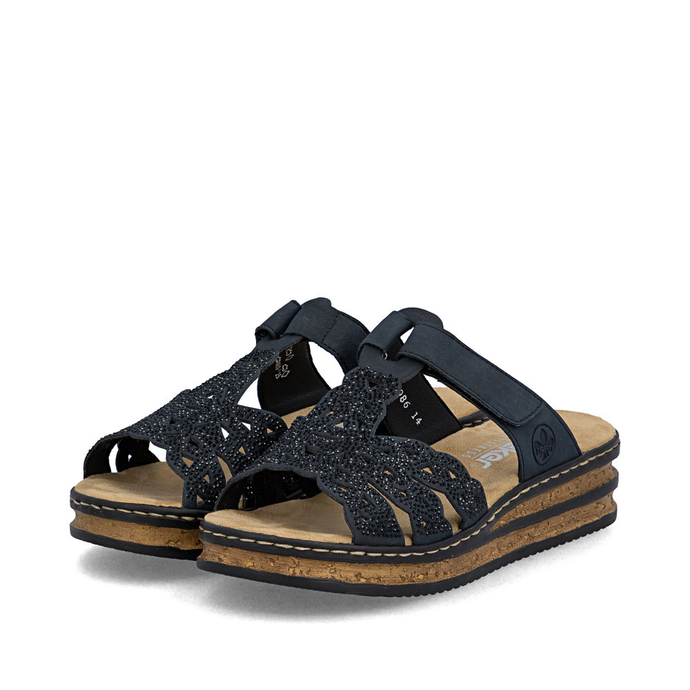 RIEKER SANDAL WEDGE BLING NAVY - Image 8