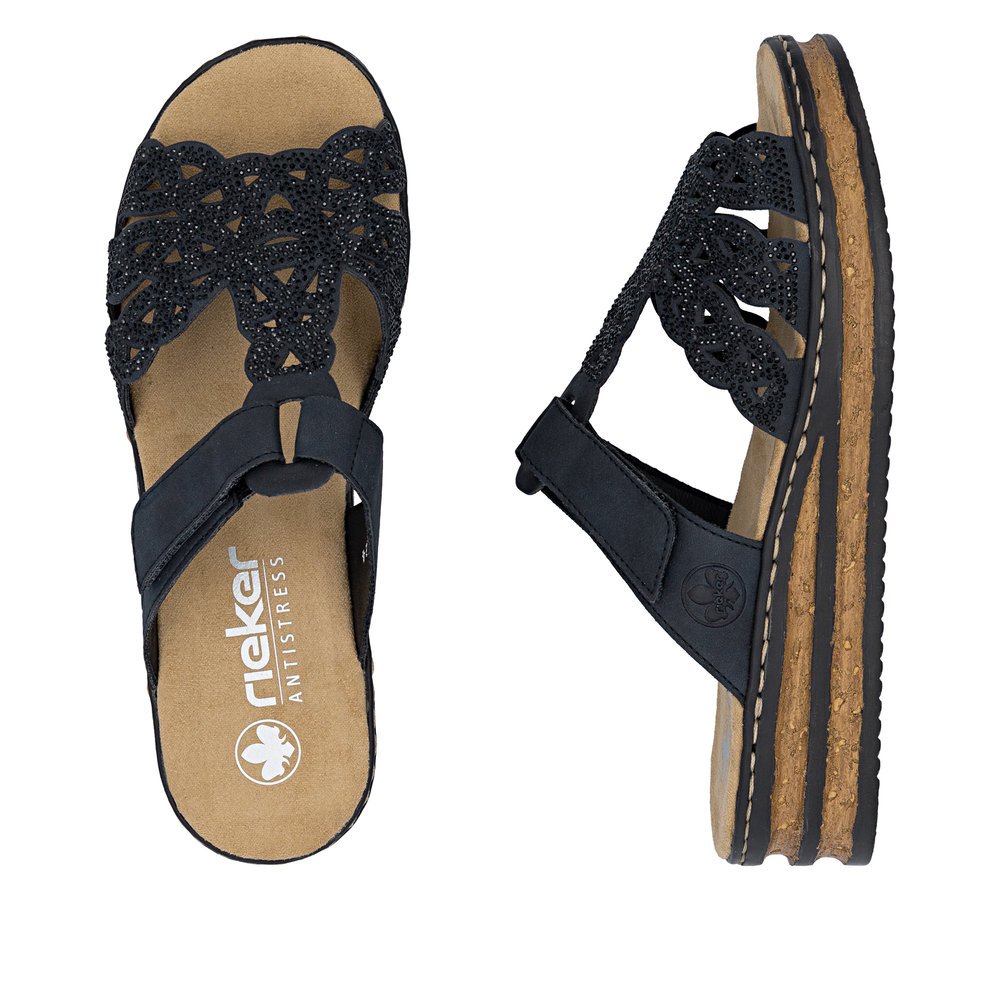 RIEKER SANDAL WEDGE BLING NAVY - Image 9