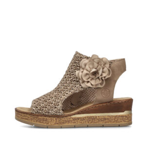 Rieker Sandaalit Naisten Kiilakorko - Punottu tekstiilipäällinen