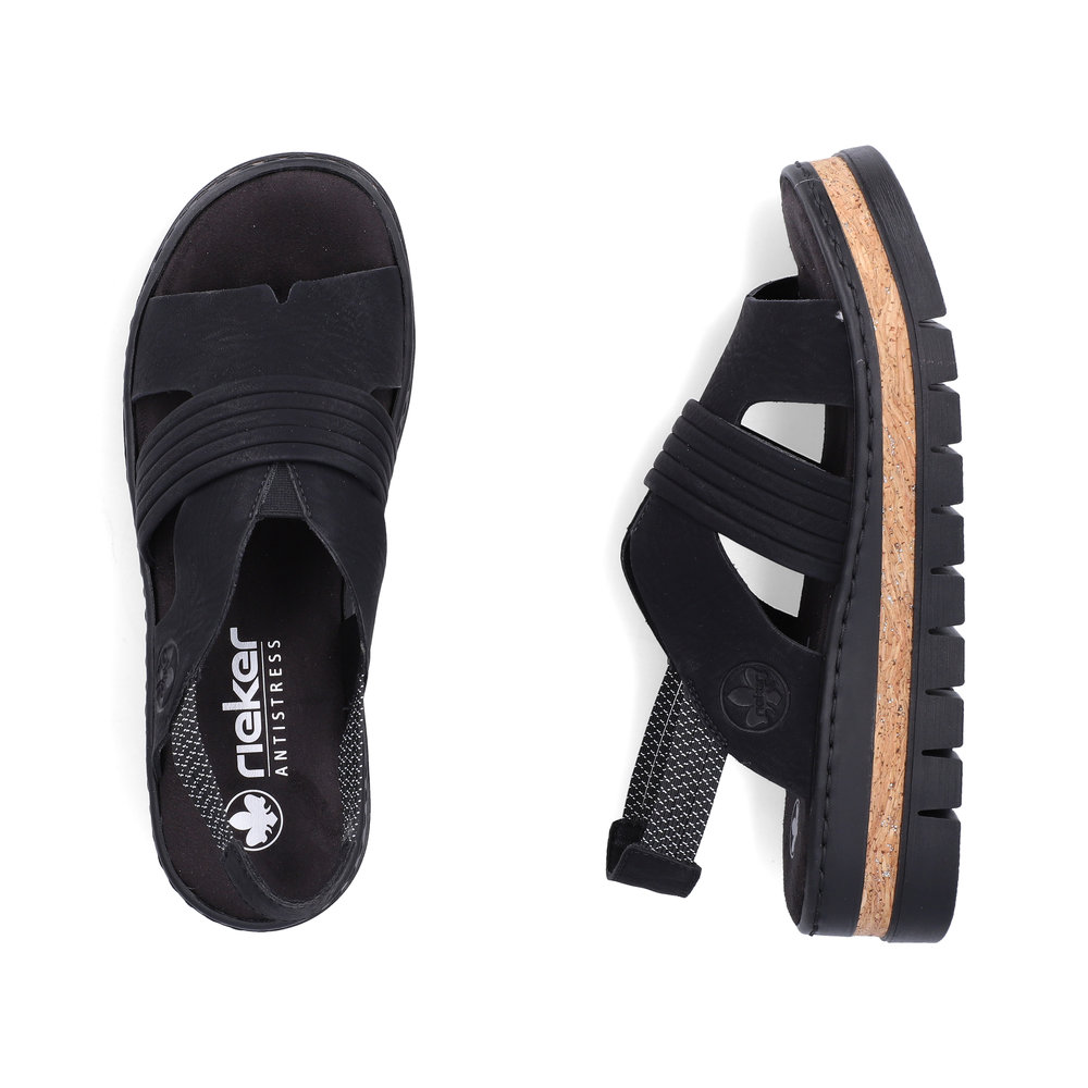 RIEKER SANDAL ANKELSTRAP BLACK V4959-00 - Image 9