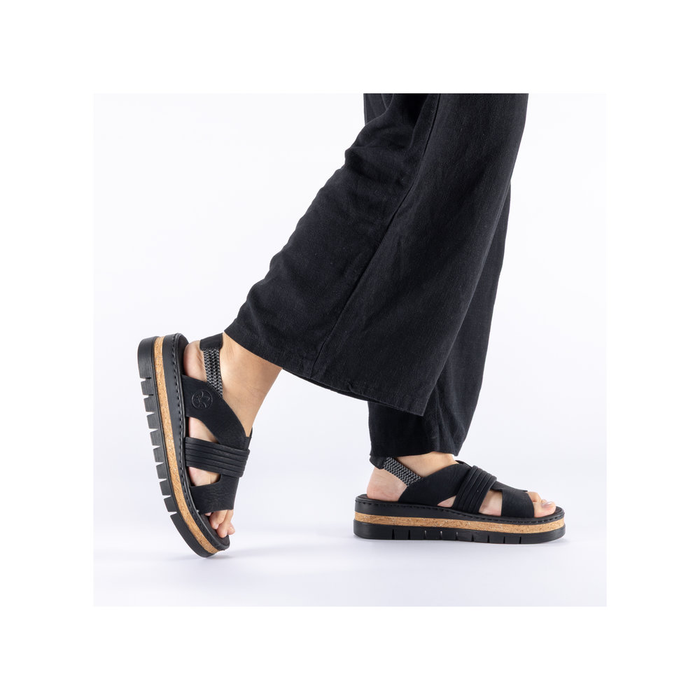 RIEKER SANDAL ANKELSTRAP BLACK V4959-00 - Image 11