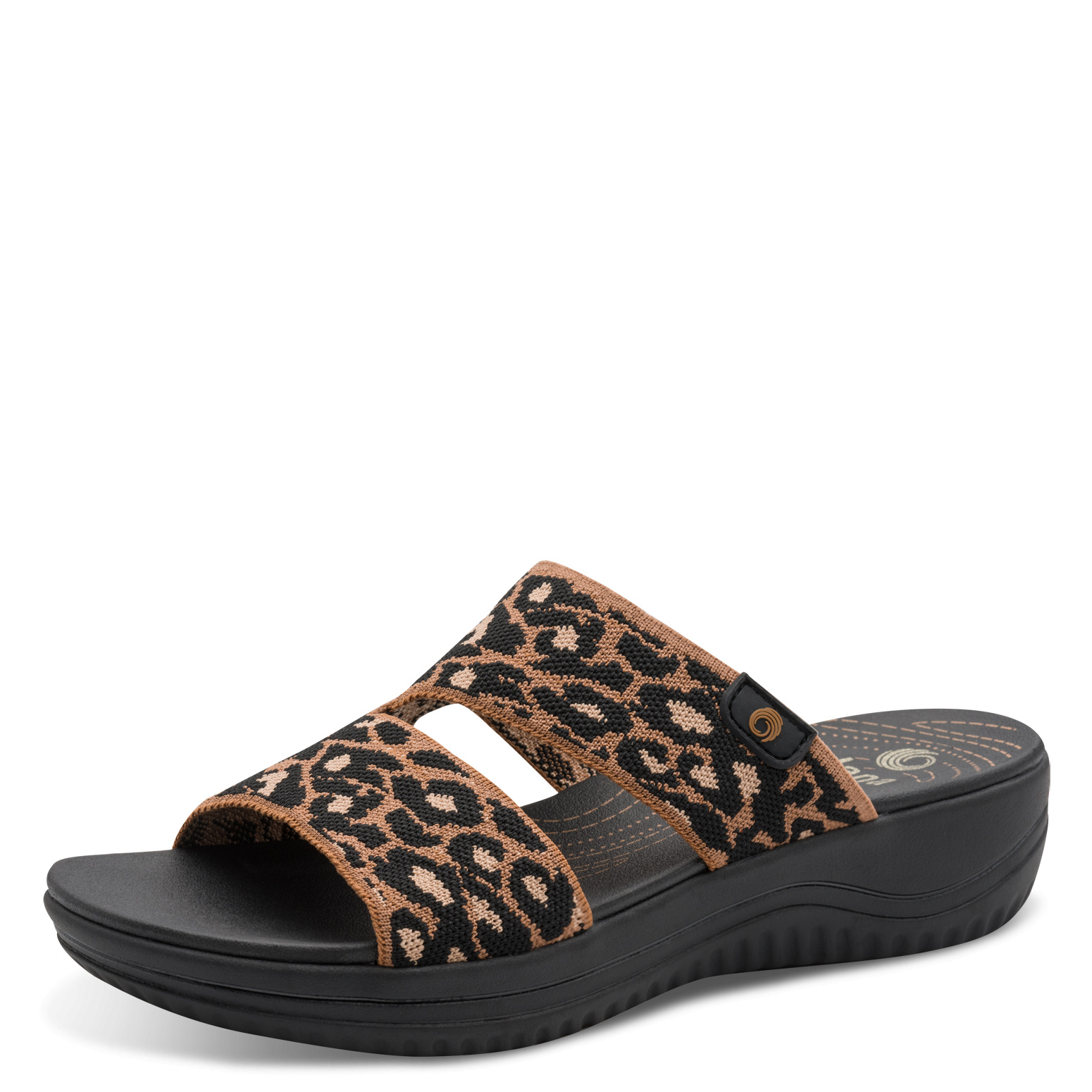 JANA COSHY SANDAL LEOPARD BLACK