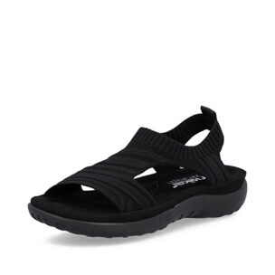 RIEKER SANDAL KNITUP BLACK 64850-00