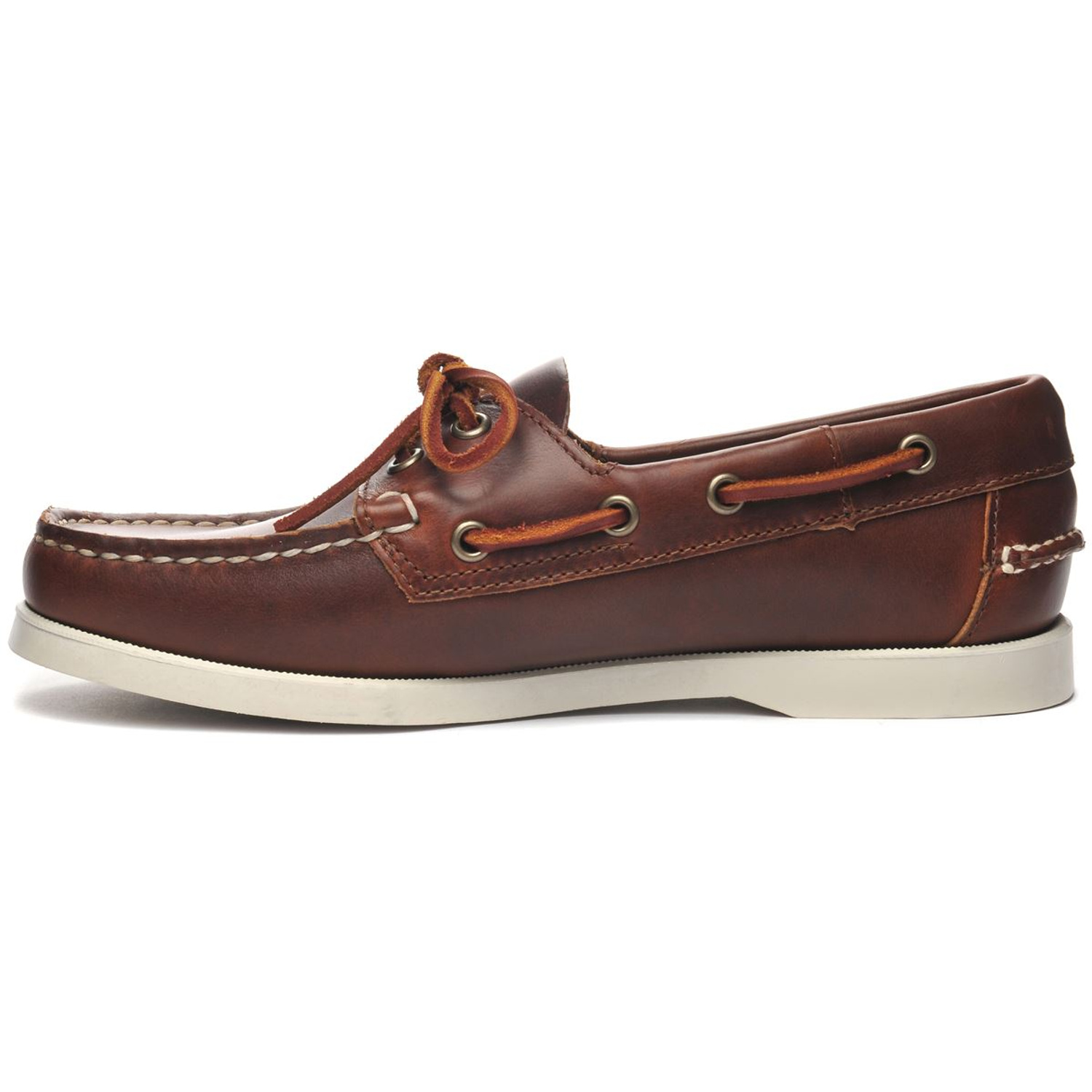 Sebago Docksides Portland purjehduskengät vahattu nahka ruskea - Image 2