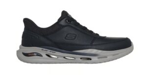 Skechers Slip-Ins Leather miesten liukukengät musta nahka