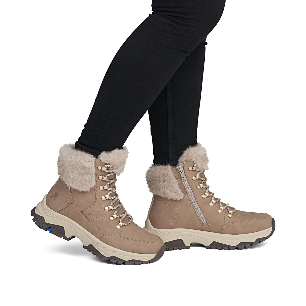 Rieker Z3971-20 lämminvuoriset TEX-nilkkurit beigenä - Image 11